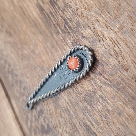 Old pawn Navajo sterling native DI signed pendant - Picture 1 of 4